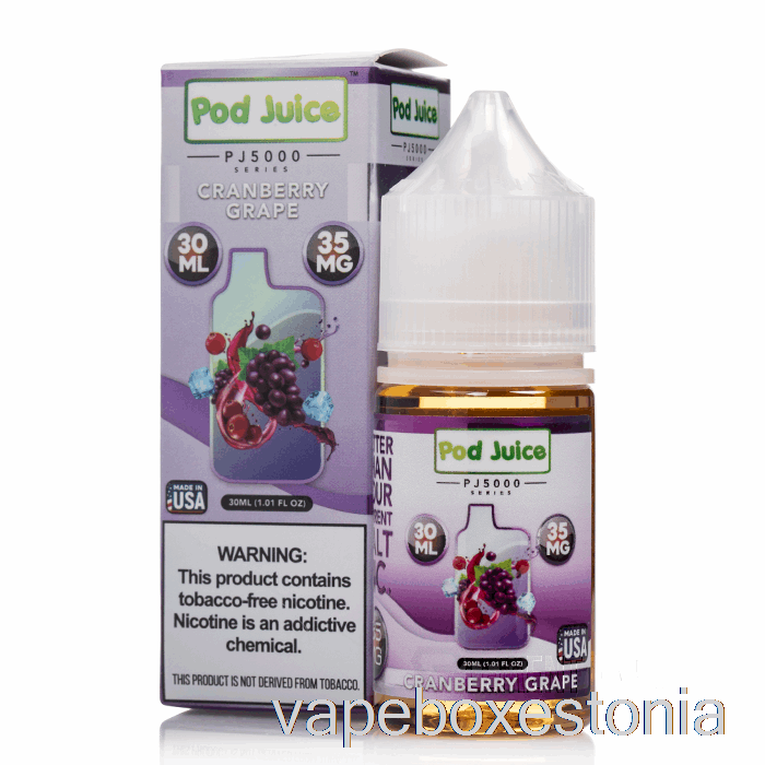 Vape Box Estonia Jõhvika Viinamarja Kauna Mahl Pj5000 - 30ml 55mg